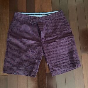 Brooks Brothers Men's Red and Navy Gingham Shorts